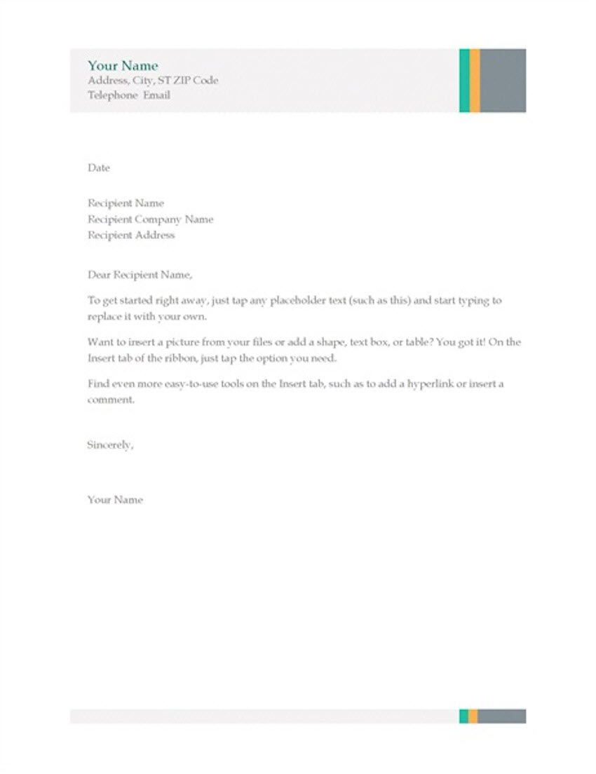 Microsoft Word Business Letter Template Sarseh com
